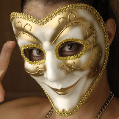 Venetian Style Mask with Smile